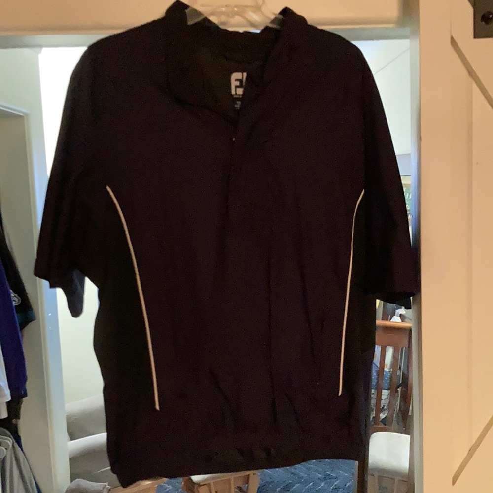 Blue short sleeve foot joy windbreaker